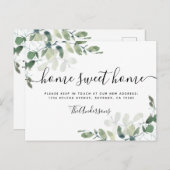 Eucalyptus Greenery Moving Announge Briefkaart (Voorkant / Achterkant)