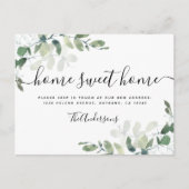 Eucalyptus Greenery Moving Announge Briefkaart (Voorkant)