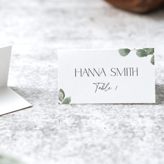 Eucalyptus Greenery Naam Zitplaatsen Salie Groen Plaatskaartje