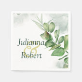 Eucalyptus greenery napkins servet (Voorkant)