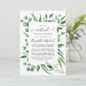 Eucalyptus Greenery Online Virtual Wedding Kaart (Staand voorkant)