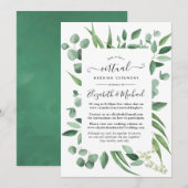 Eucalyptus Greenery Online Virtual Wedding Kaart (Voorkant / Achterkant)