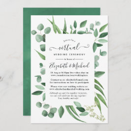Eucalyptus Greenery Online Virtual Wedding Kaart
