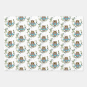Eucalyptus Greenery Owls Inpakpapier Vel (Voorkant)