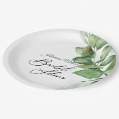 Eucalyptus greenery paper borden papieren bordje (Gekanteld)