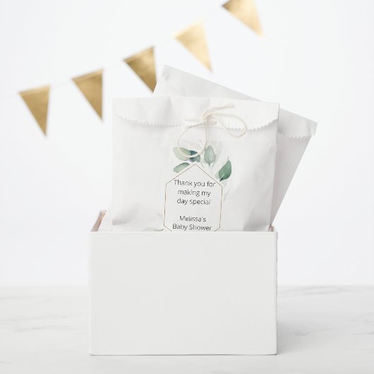 Eucalyptus greenery personaliseert loten bedankzakje