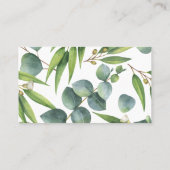 Eucalyptus Greenery Personalized Wedding Plaatskaartje (Achterkant)