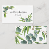 Eucalyptus Greenery Personalized Wedding Plaatskaartje (Voorkant / Achterkant)