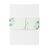 Eucalyptus Greenery Personalized Wedding Uitnodigingen Wikkel (Achterkant Voorbeeld)