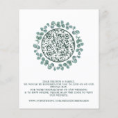 Eucalyptus Greenery Photo QR Code Save the Date In (Achterkant)