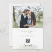 Eucalyptus Greenery Photo Wedding Invitation Kaart (Achterkant)