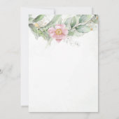 Eucalyptus Greenery Pink Floral Elegant Wedding Save The Date (Achterkant)
