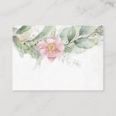 Eucalyptus Greenery Pink Floral Honeymoon Fonds Informatiekaartje (Achterkant)