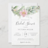 Eucalyptus Greenery Pink Floral Vrijgezellenfeest Kaart (Voorkant)