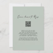 Eucalyptus Greenery QR Code Calligraphy Weddenscha Kaart (Achterkant)