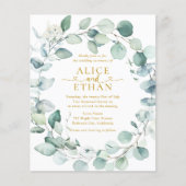 Eucalyptus Greenery QR Code Photo Wedding Flyer (Voorkant)