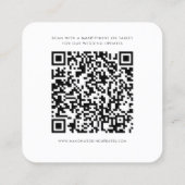 Eucalyptus Greenery QR Code Save the Date Kaart Vierkante Visitekaartje (Achterkant)