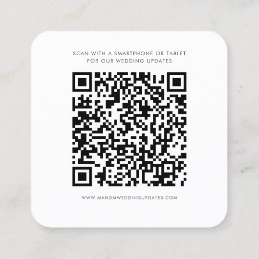 Eucalyptus Greenery QR Code Save the Date Kaart Vierkante Visitekaartje (Achterkant)