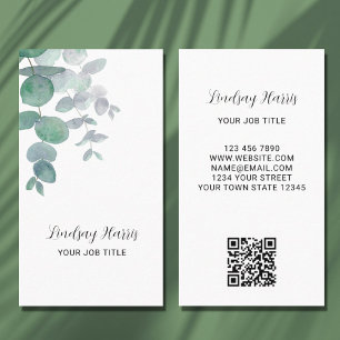 Eucalyptus Greenery QR Code Visitekaartje