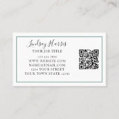 Eucalyptus Greenery QR Code Visitekaartje (Achterkant)