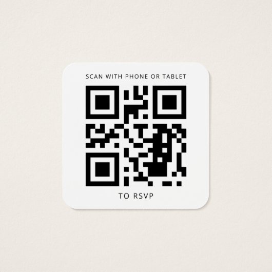Eucalyptus Greenery QR Code Weddenschap RSVP Card Vierkante Visitekaartjes (Achterkant)