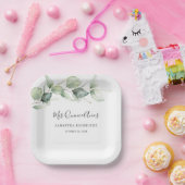 Eucalyptus Greenery Quinceanera 15e verjaardag Papieren Bordje (Feest)