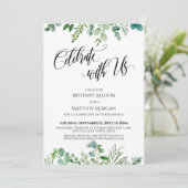 Eucalyptus Greenery Reception Kaart (Staand voorkant)