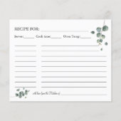 Eucalyptus greenery Recipcard Flyer (Voorkant)