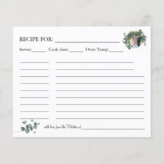 Eucalyptus greenery Recipcard Flyer (Voorkant)