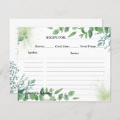 Eucalyptus Greenery Recipe Kaart Vrijgezellenfeest (Voorkant / Achterkant)