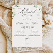 Eucalyptus Greenery Rehearsal Dinner Invitation Kaart