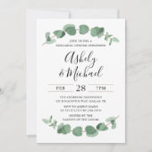 Eucalyptus Greenery Rehearsal Dinner Invitation Kaart (Voorkant)