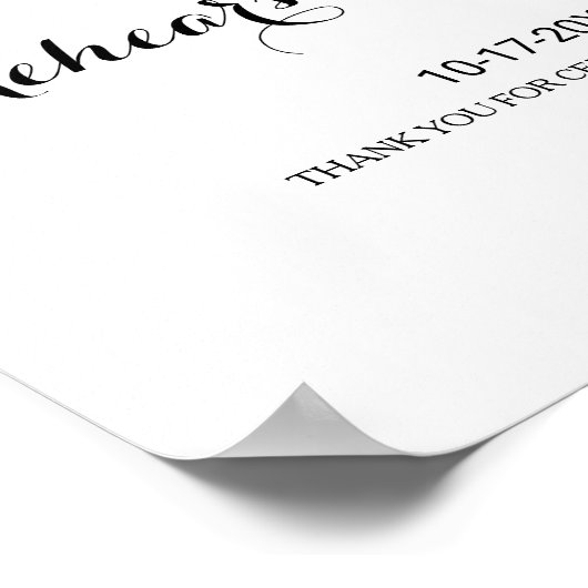 Eucalyptus Greenery Rehearsal Welkom Poster (Hoek)