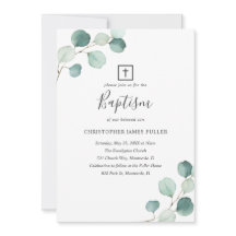 Eucalyptus Greenery Religieuze Elegant Baptisme