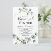 Eucalyptus Greenery Repetitie Diner Nodig Kaart (Staand voorkant)