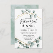 Eucalyptus Greenery Repetitie Diner Nodig Kaart (Voorkant / Achterkant)