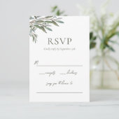 Eucalyptus Greenery Response Kaart met Song Choice (Staand voorkant)