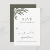 Eucalyptus Greenery Response Kaart met Song Choice (Voorkant / Achterkant)