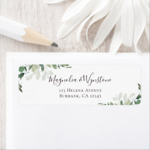 Eucalyptus Greenery Return Address Etiket