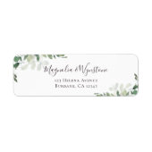 Eucalyptus Greenery Return Address Etiket (Voorkant)