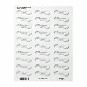 Eucalyptus Greenery Return Address Label (Full Sheet)