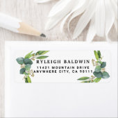 Eucalyptus Greenery Return Address Label (Insitu)
