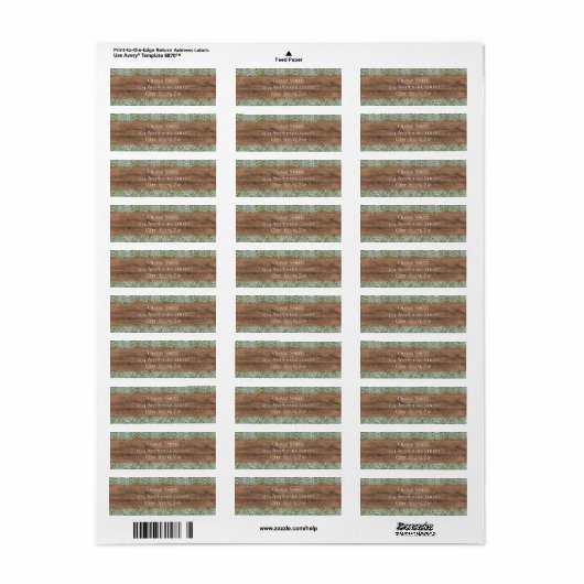 Eucalyptus Greenery Return Address Label | Rustic (Full Sheet)