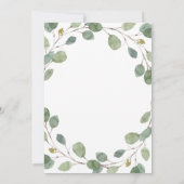 Eucalyptus Greenery | Roos Gold Geo Welkomstdiner Kaart (Achterkant)