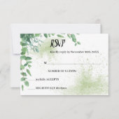 Eucalyptus Greenery RSVP Wedding Response Kaart (Voorkant)