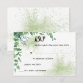 Eucalyptus Greenery RSVP Wedding Response Kaart (Voorkant / Achterkant)