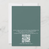 Eucalyptus Greenery Rustic Elegant QR Code Wedding Kaart (Achterkant)