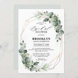 Eucalyptus Greenery Rustic Geometric Vrijgezellenf Kaart