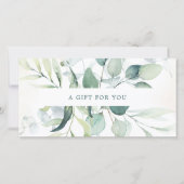 Eucalyptus Greenery Rustic Gift Certificate (Voorkant)