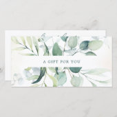 Eucalyptus Greenery Rustic Gift Certificate (Voorkant / Achterkant)